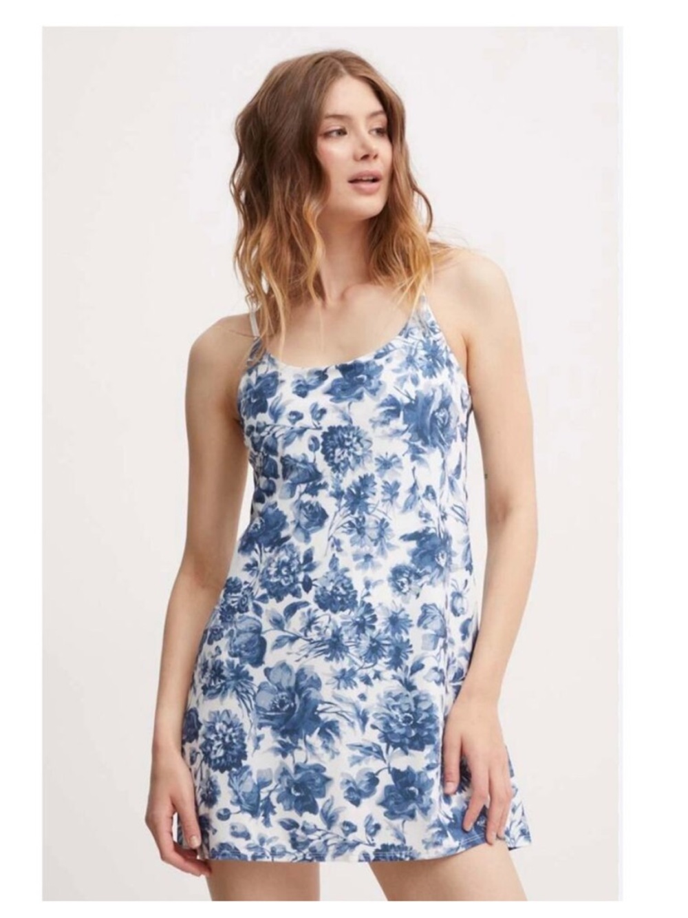 Abercrombie & Fitch Traveler Dresswith Blue Floral Print
